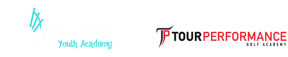 mini pipers and tp golf academy logo